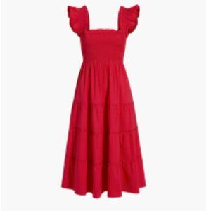 Hill House Ellie Nap Dress -Raspberry Red Poplin, size S